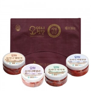 속초오마니젓갈,오마니 젓갈세트 3호 (백명란+명란+낙지+비빔젓) 각 350g - 부직포가방